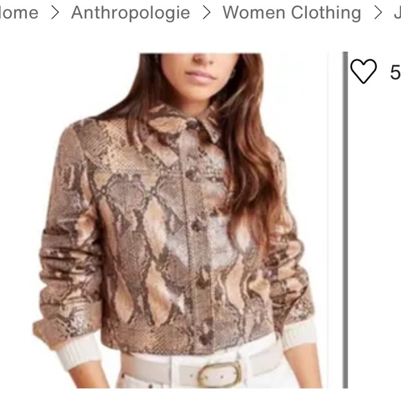 Anthropologie Reptile Print Women's Jacket🤎 - Picture 9 of 9